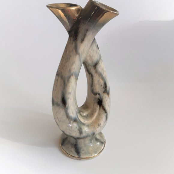 COPY - VTG Pottery MCM Germany Twin Vase Double Neck Keramic Retro Bud Flower V… - Picture 2 of 10